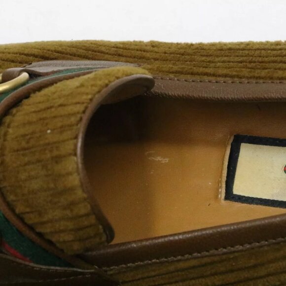 Gucci Paride Horsebit GG Logo Brow Suede Loafers Mens Size G 8.5/US 9/EU 42.5 - Picture 6 of 16